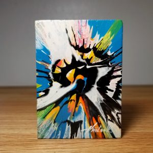 Hydraulic Pulse - 3.5"x2.5" - Velocity Spin Art Series - Freestanding Original Painting