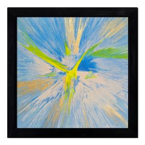 Angelic Rapture - 12"x12" - Velocity Spin Art Series - Original Painting - Framed