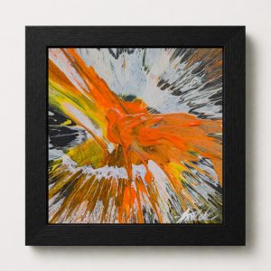 Ascension Overload - 6"x6" - Velocity Spin Art Series - Original Painting - Framed