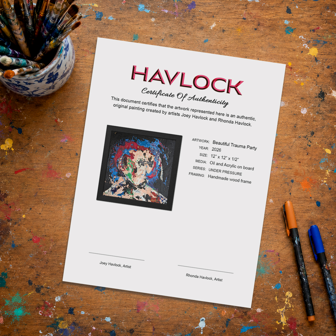 Beautiful Trauma Party – Original Painting – Havlock collaboration – Under Pressure series - Image 5