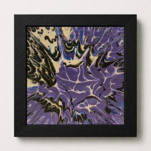 Breakpoint Shock - 6"x6" - Velocity Spin Art Series - Original Painting - Framed