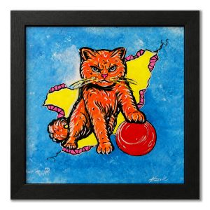 Calm Before the Storm - Cats in a Crack - Original Painting - Joey & Rhonda Havlock Collaboration