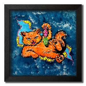 Let's Play - Cats in a Crack - Original Painting - Joey & Rhonda Havlock Collaboration