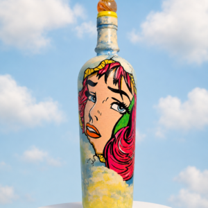 Daphne Divine - POPADEMIC - Painted Glass Bottle