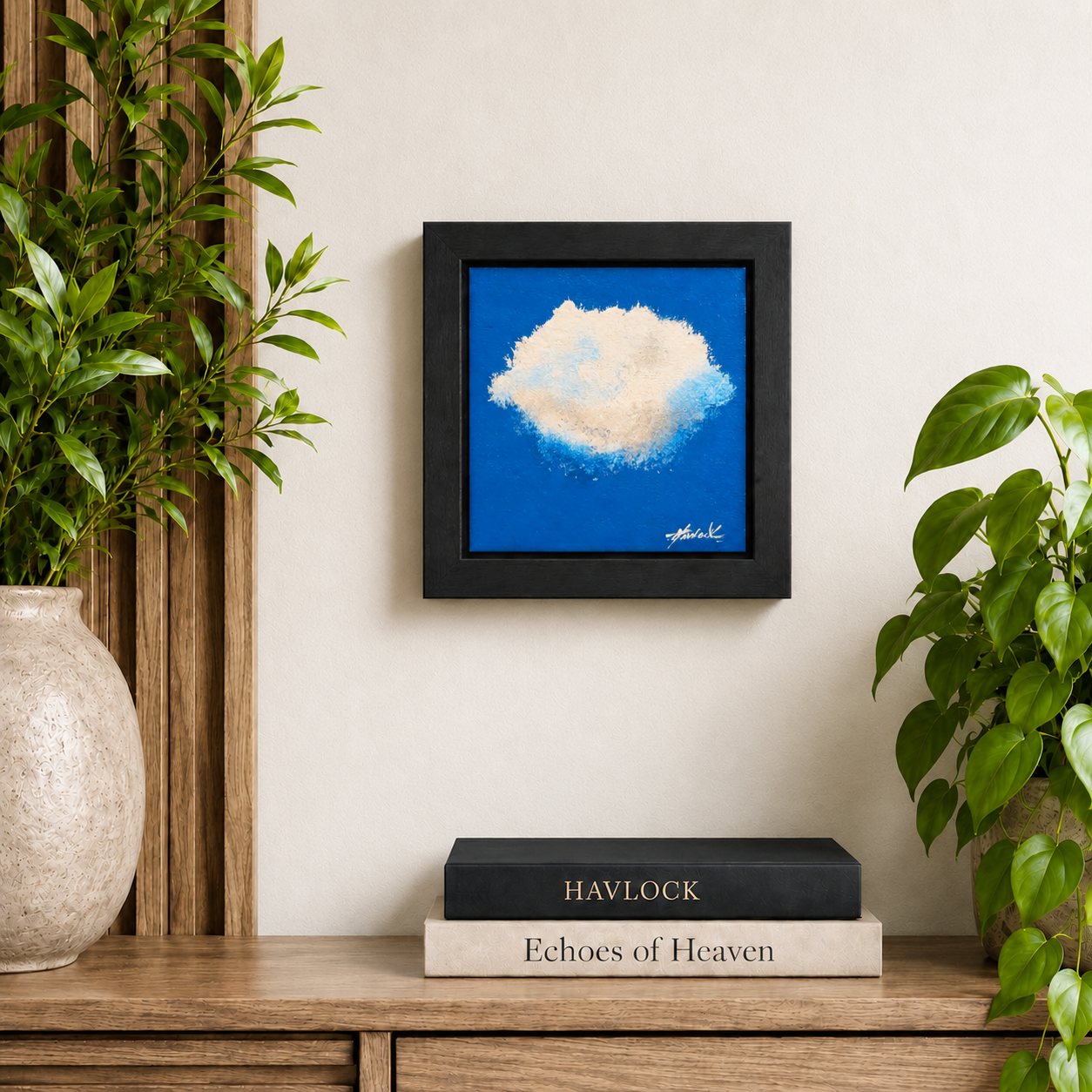 First Drift - 6"x6" - Echoes of Heaven Series - Original Painting - Framed - Image 3
