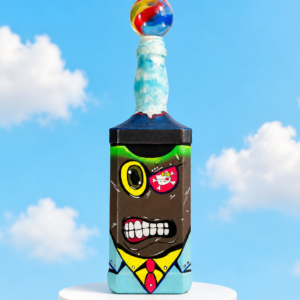 General Mayhem - POPADEMIC - Painted Glass Bottle