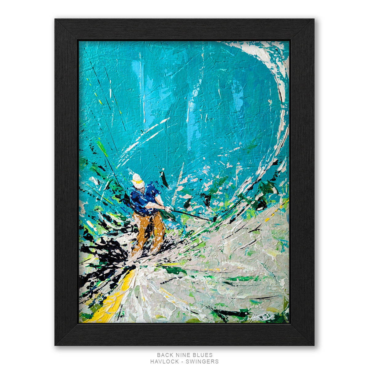 BACK NINE BLUES Original Painting – SWINGERS Impressionist Golf Series - Image 2