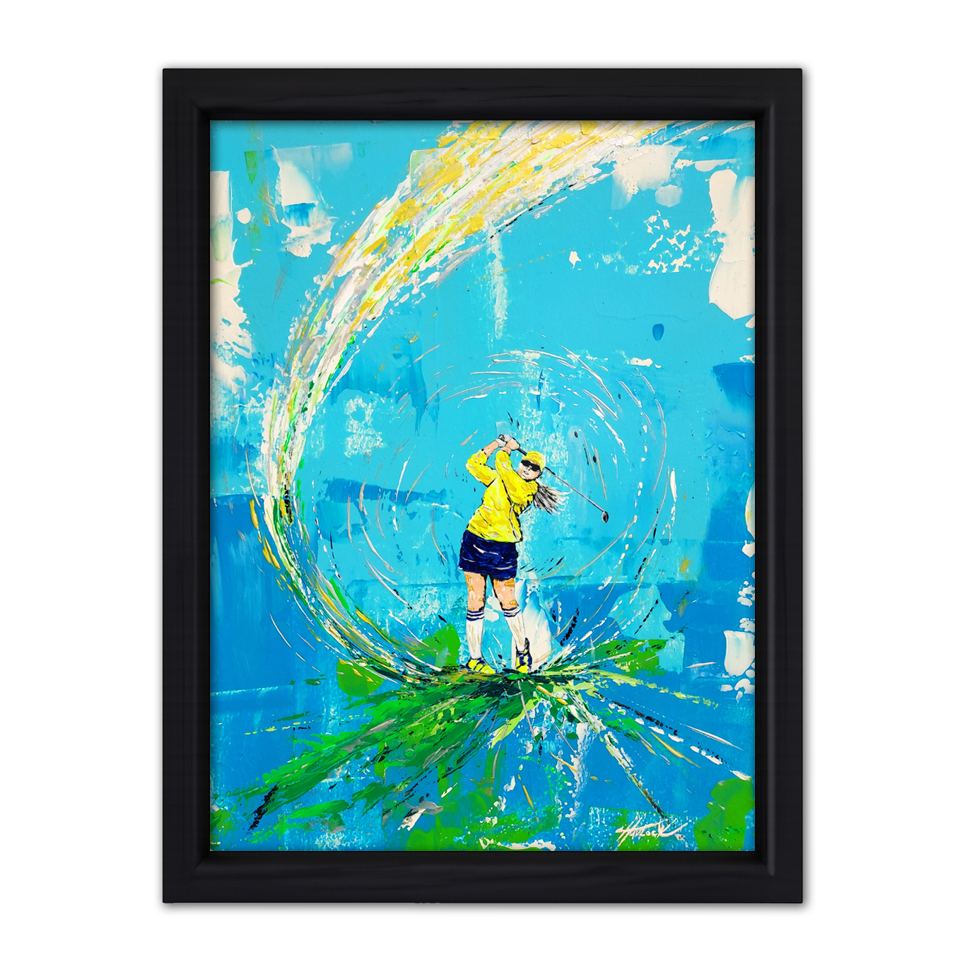 INTO THE MYSTIC Original Painting – SWINGERS Impressionist Golf Series - Image 2