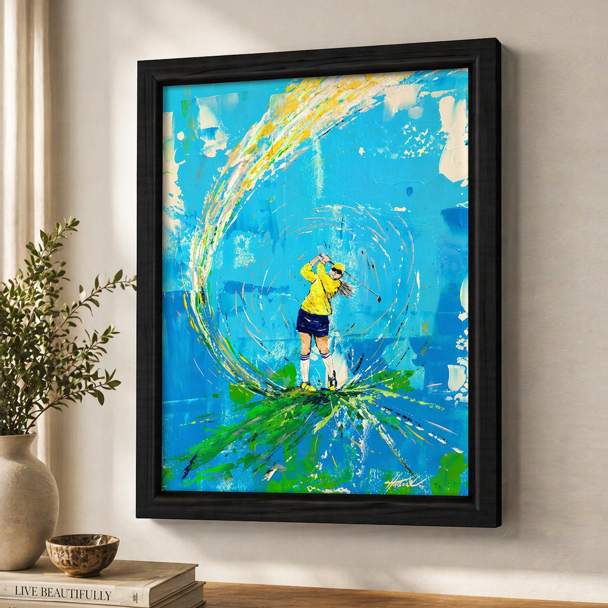 INTO THE MYSTIC Original Painting – SWINGERS Impressionist Golf Series - Image 7
