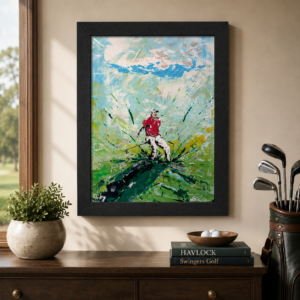 INTO THE ROUGH Original Painting – SWINGERS Impressionist Golf Series