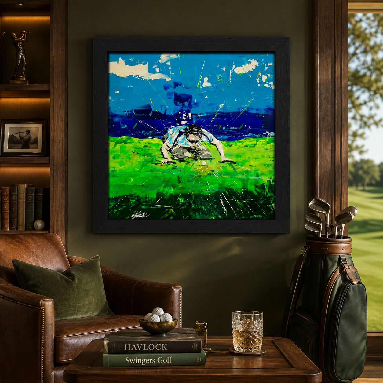 MAKE A WISH Original Painting – SWINGERS Impressionist Golf Series - Image 6