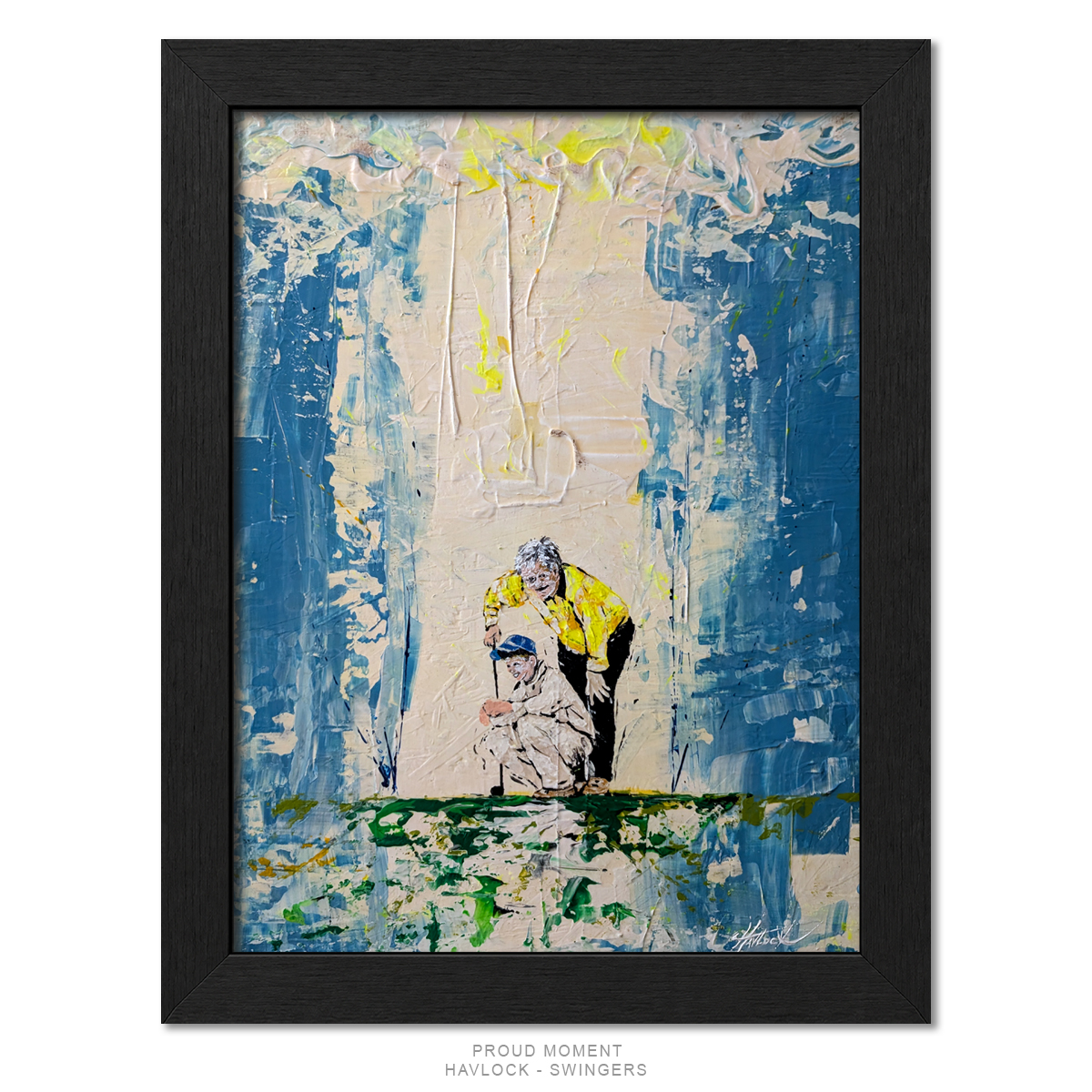 PROUD MOMENT Original Painting – SWINGERS Impressionist Golf Series - Image 2