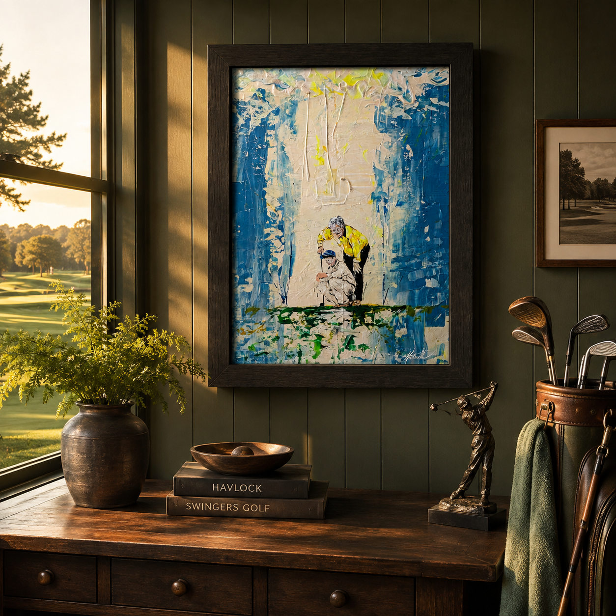 PROUD MOMENT Original Painting – SWINGERS Impressionist Golf Series - Image 7