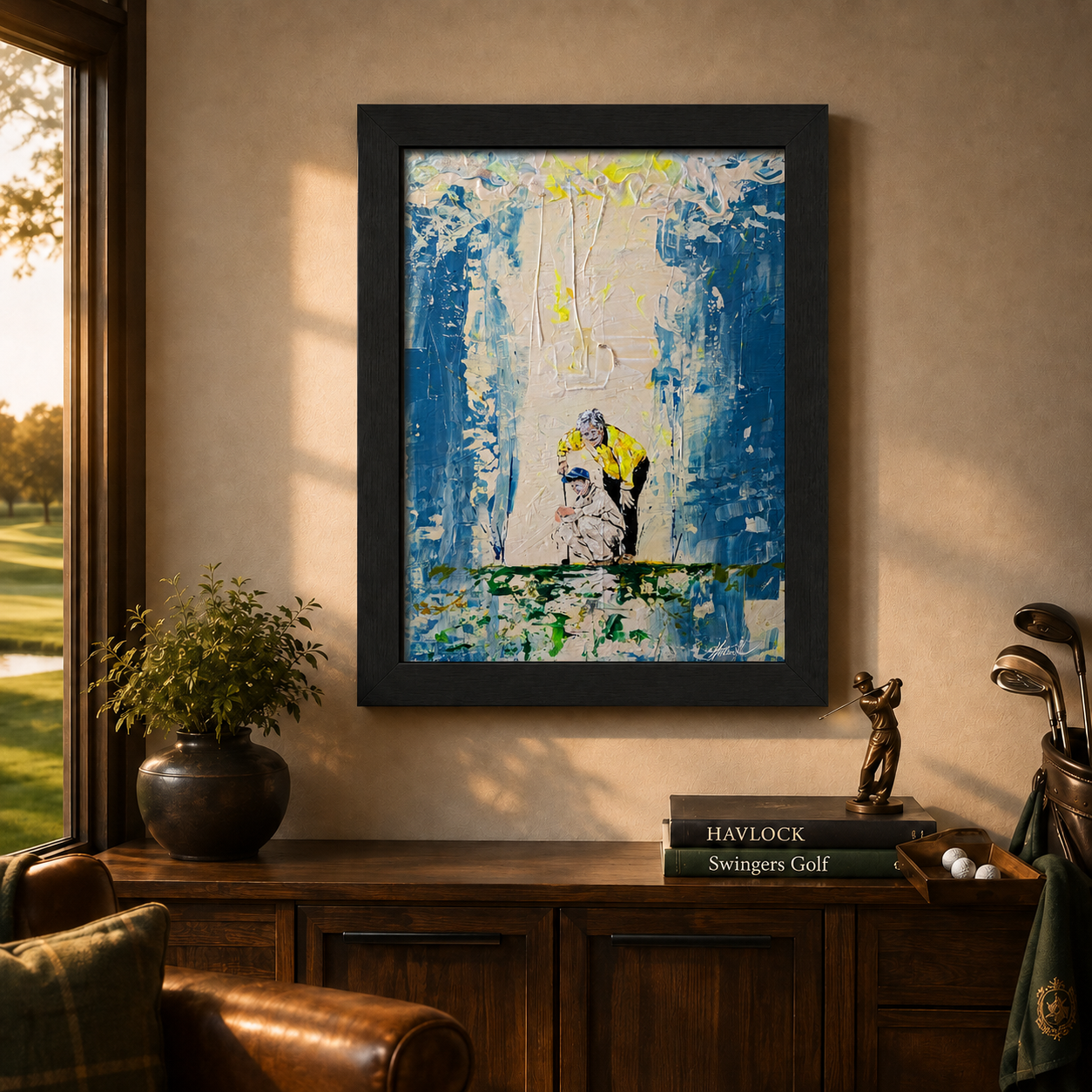 PROUD MOMENT Original Painting – SWINGERS Impressionist Golf Series - Image 5