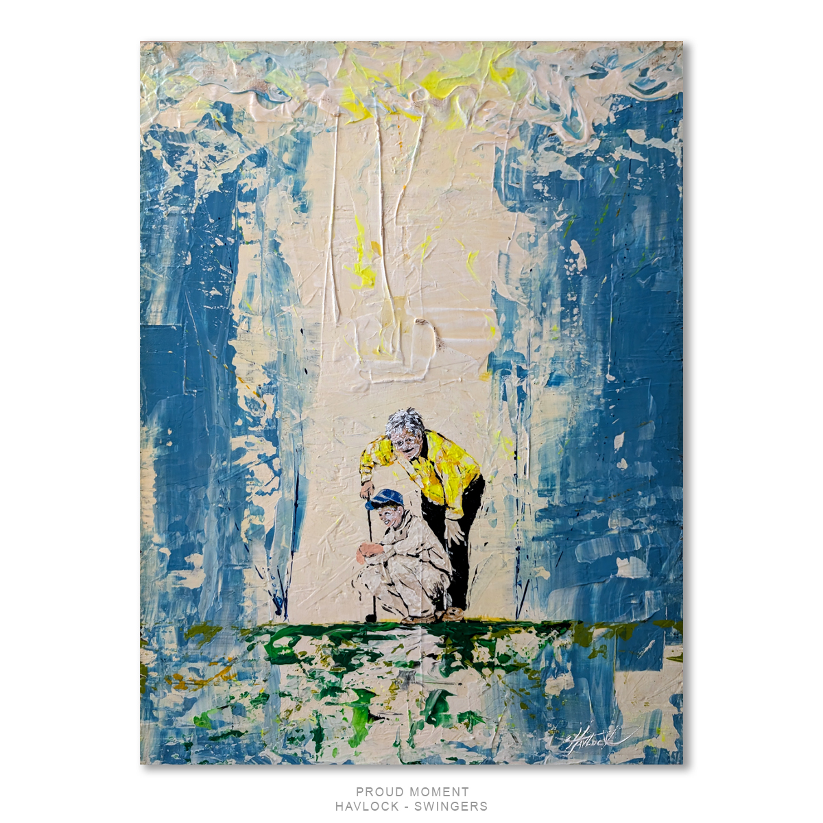 PROUD MOMENT Original Painting – SWINGERS Impressionist Golf Series - Image 3