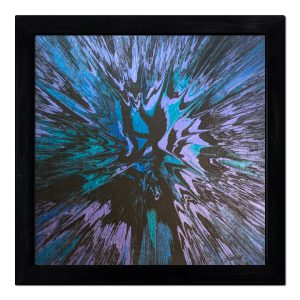 Kinetic Turbulence - 12"x12" - Velocity Spin Art Series - Original Painting - Framed
