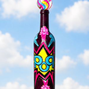 POP Bottle 122 - POPADEMIC - Painted Glass Bottle
