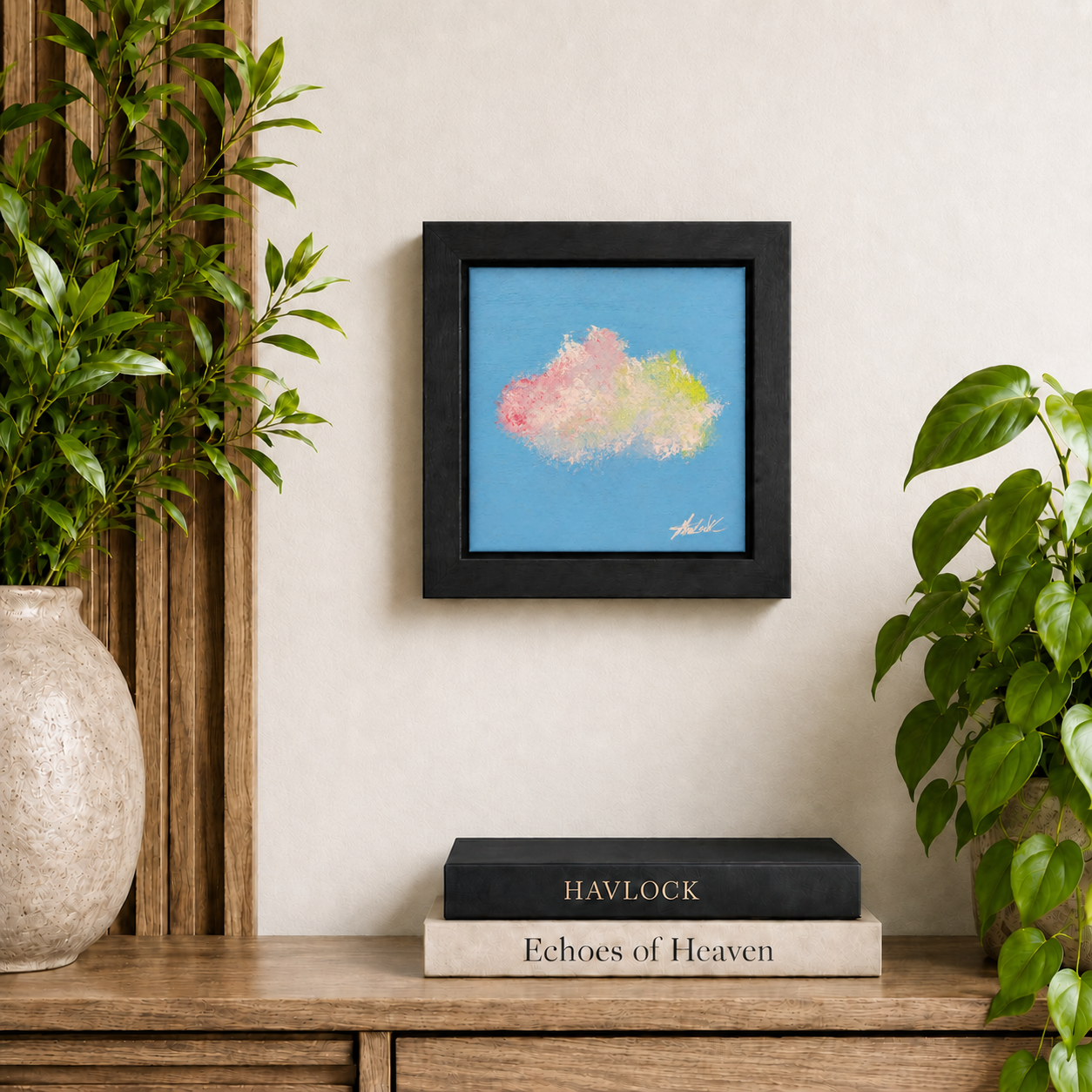 Pale Surge - 6"x6" - Echoes of Heaven Series - Original Painting - Framed - Image 3