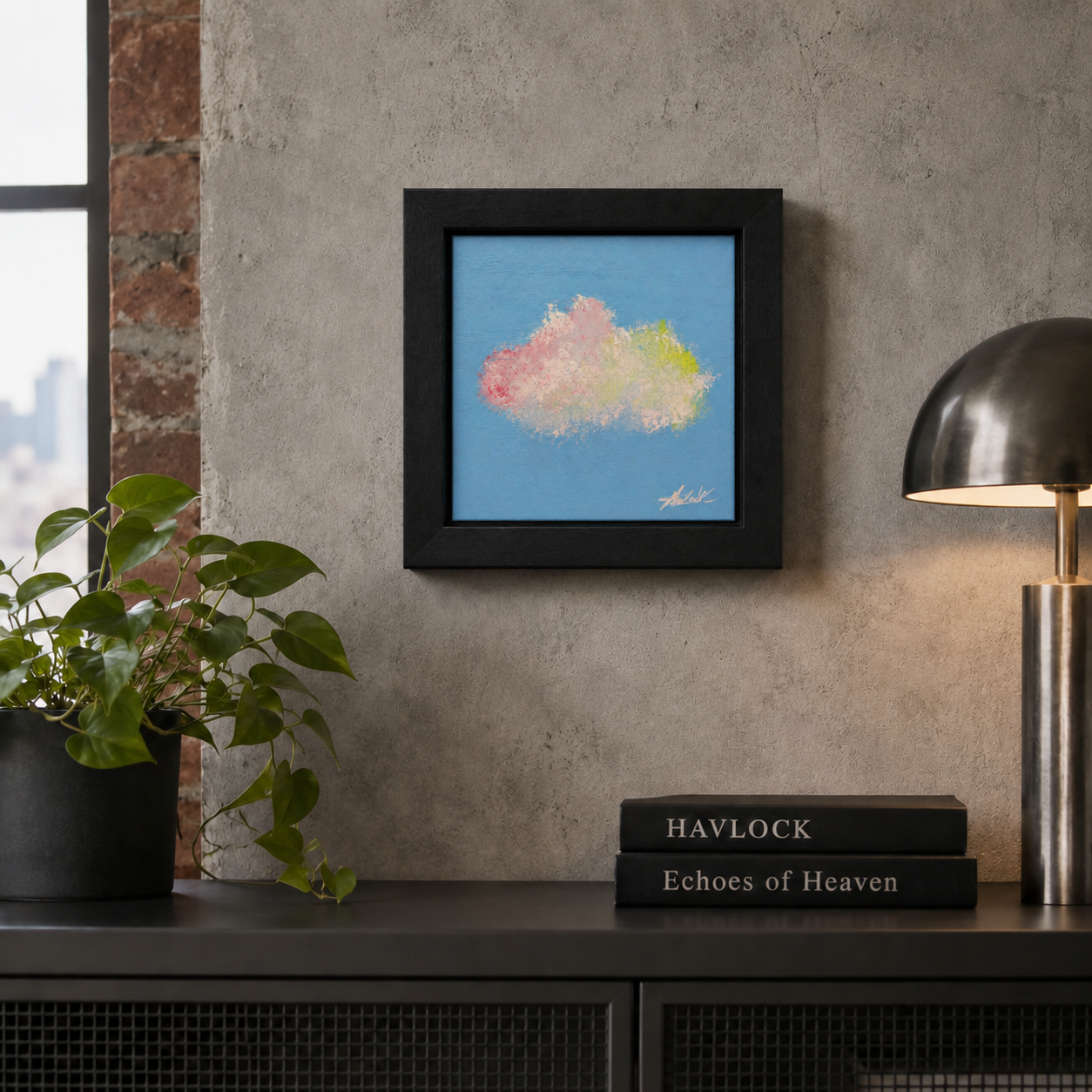 Pale Surge - 6"x6" - Echoes of Heaven Series - Original Painting - Framed - Image 4