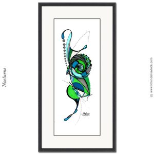 NOCTURNE - Original Drawing - Abstract Geometry, Rhonda Havlock