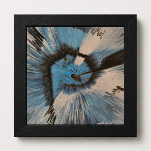 Radial Skyfall - 6"x6" - Velocity Spin Art Series - Original Painting - Framed