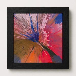 Sensual Rupture - 6"x6" - Velocity Spin Art Series - Original Painting - Framed