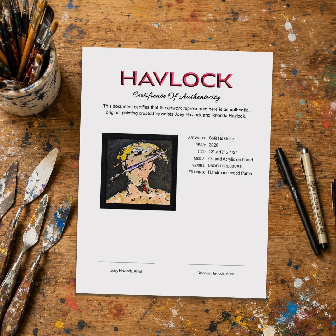 Split Hit Quick – Original Painting – Havlock collaboration – Under Pressure series - Image 2