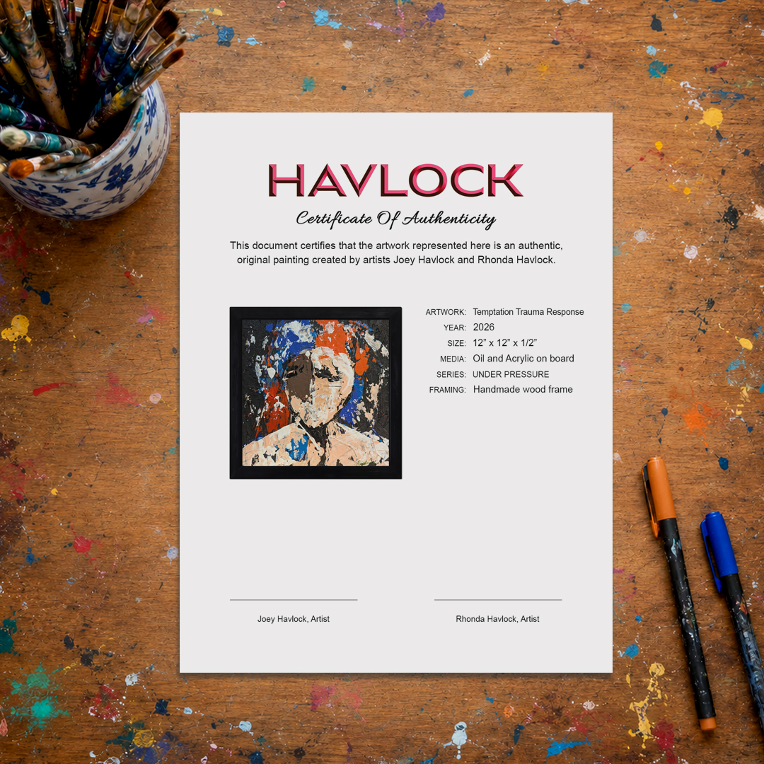 Temptation Trauma Response – Original Painting – Havlock collaboration – Under Pressure series - Image 2