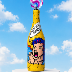 Veronica Tonic - POPADEMIC - Painted Glass Bottle
