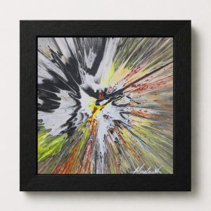 Violent Breakpoint - 6"x6" - Velocity Spin Art Series - Original Painting - Framed