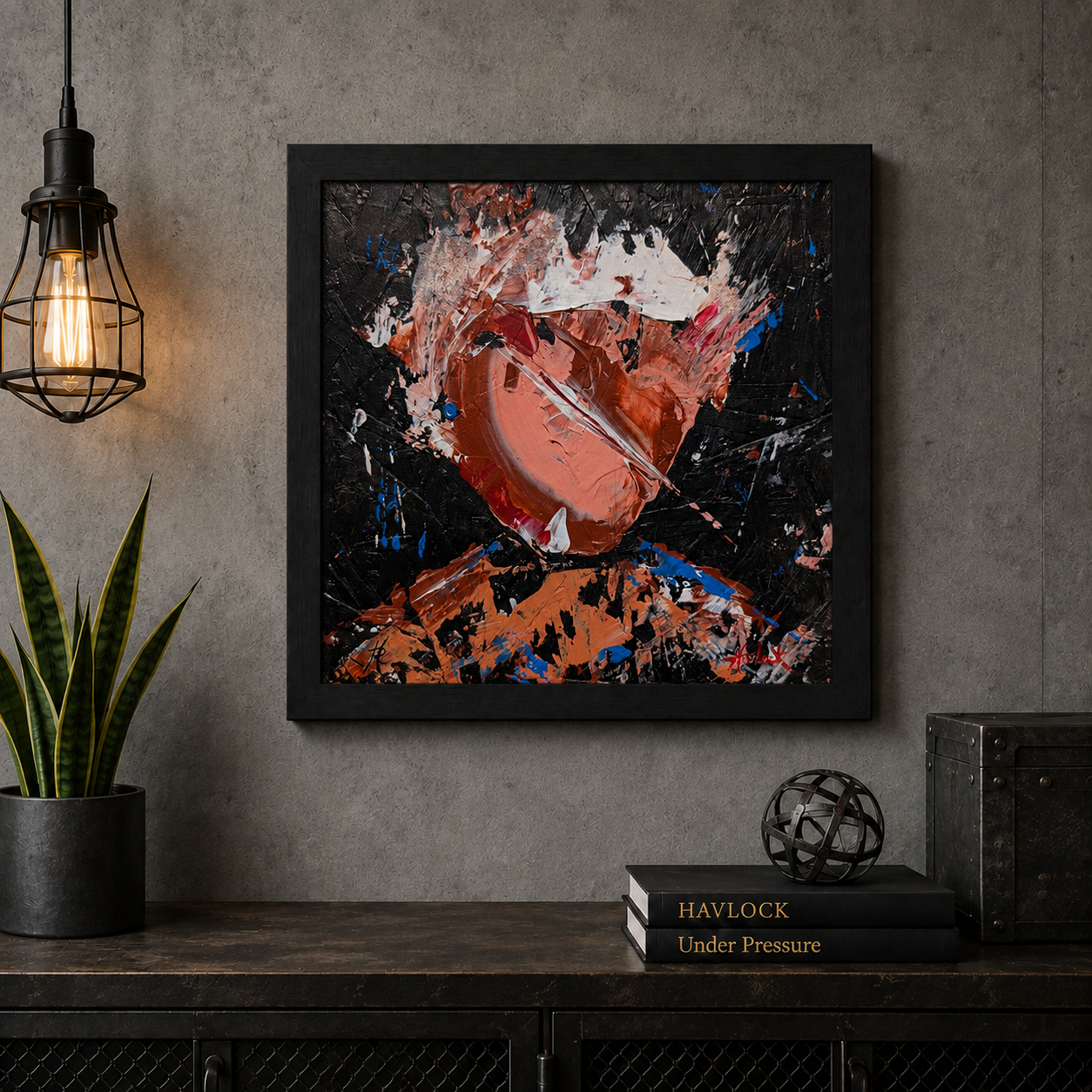 Azurexia White Noise - Original Painting - Joey & Rhonda Havlock collaboration - Under Pressure series - Image 2