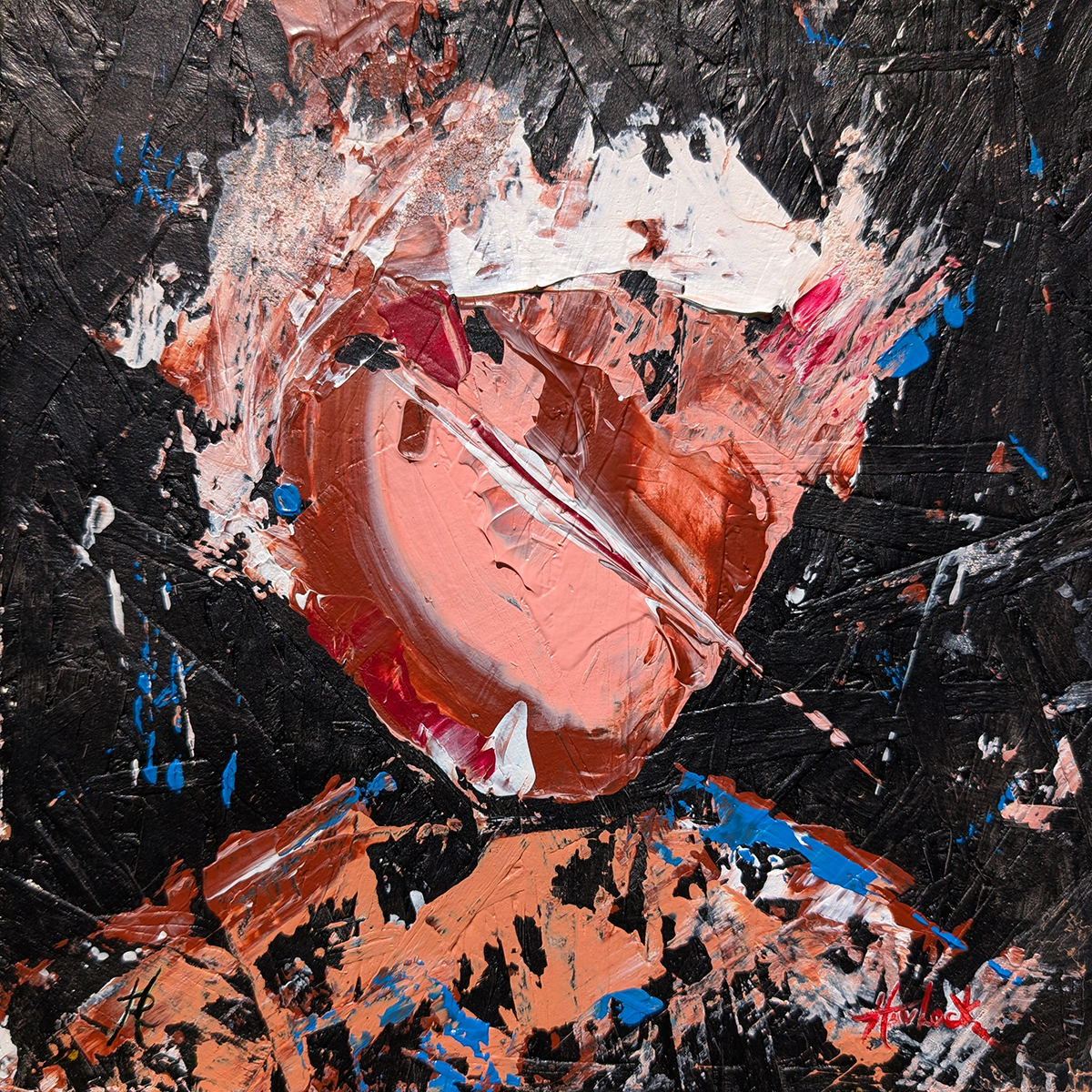 Azurexia White Noise - Original Painting - Joey & Rhonda Havlock collaboration - Under Pressure series - Image 3