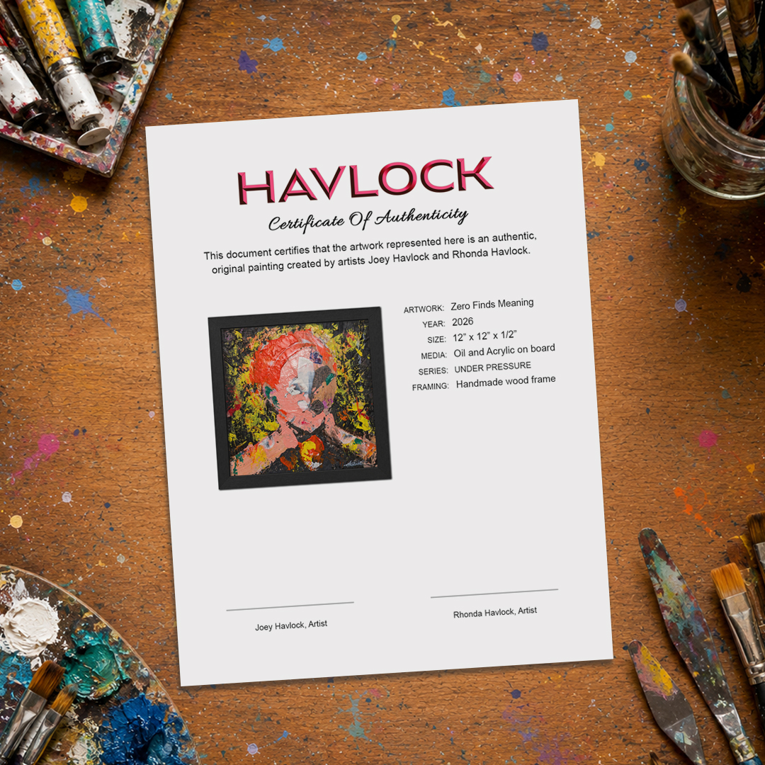 Zero Finds Meaning - Original Painting - Havlock collaboration - Under Pressure series - Image 6