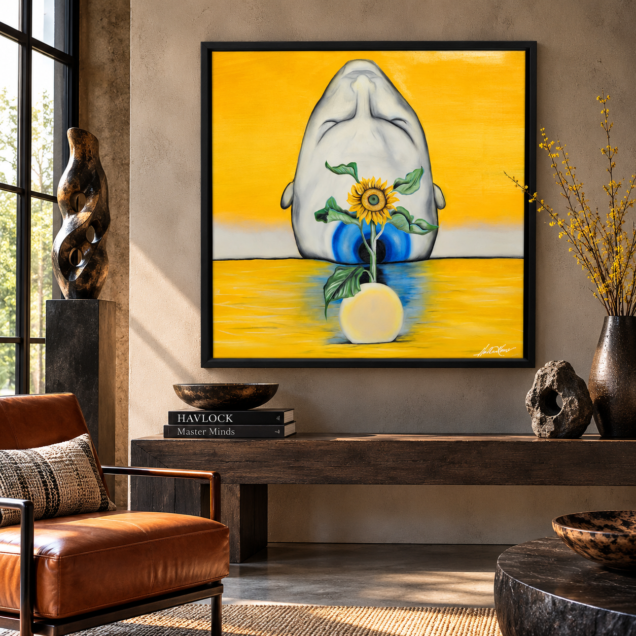 Fun in the Sun with Mind's Eye - Original Painting, Joey Havlock Master Minds series - Image 3