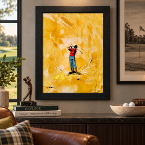 THE GOLDEN CHILD Original Painting – SWINGERS Impressionist Golf Series