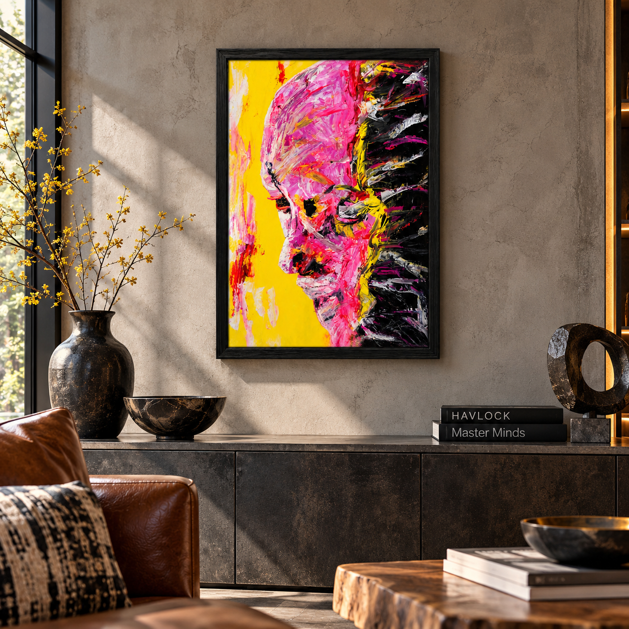 Morning Mind Illusion - Original Painting, Joey Havlock Master Minds series - Image 3